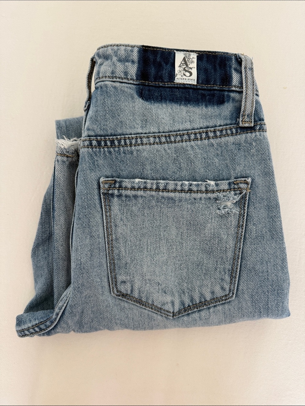 Altar’d State Straight Leg Light Wash Jeans